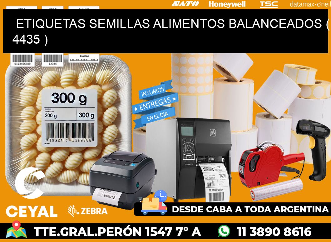 ETIQUETAS SEMILLAS ALIMENTOS BALANCEADOS ( 4435 )