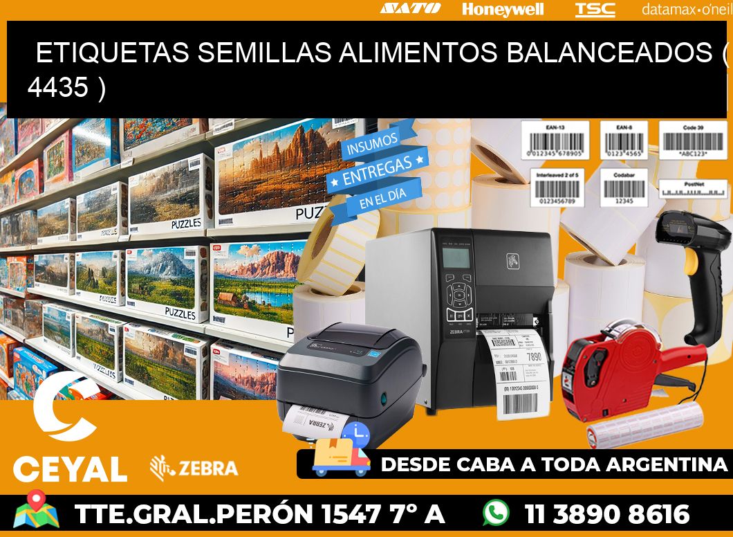 ETIQUETAS SEMILLAS ALIMENTOS BALANCEADOS ( 4435 )