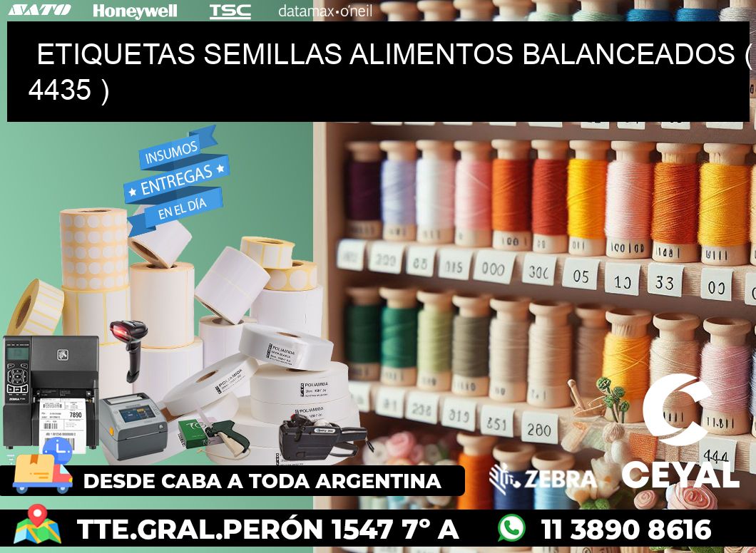 ETIQUETAS SEMILLAS ALIMENTOS BALANCEADOS ( 4435 )