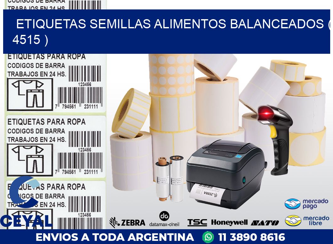 ETIQUETAS SEMILLAS ALIMENTOS BALANCEADOS ( 4515 )