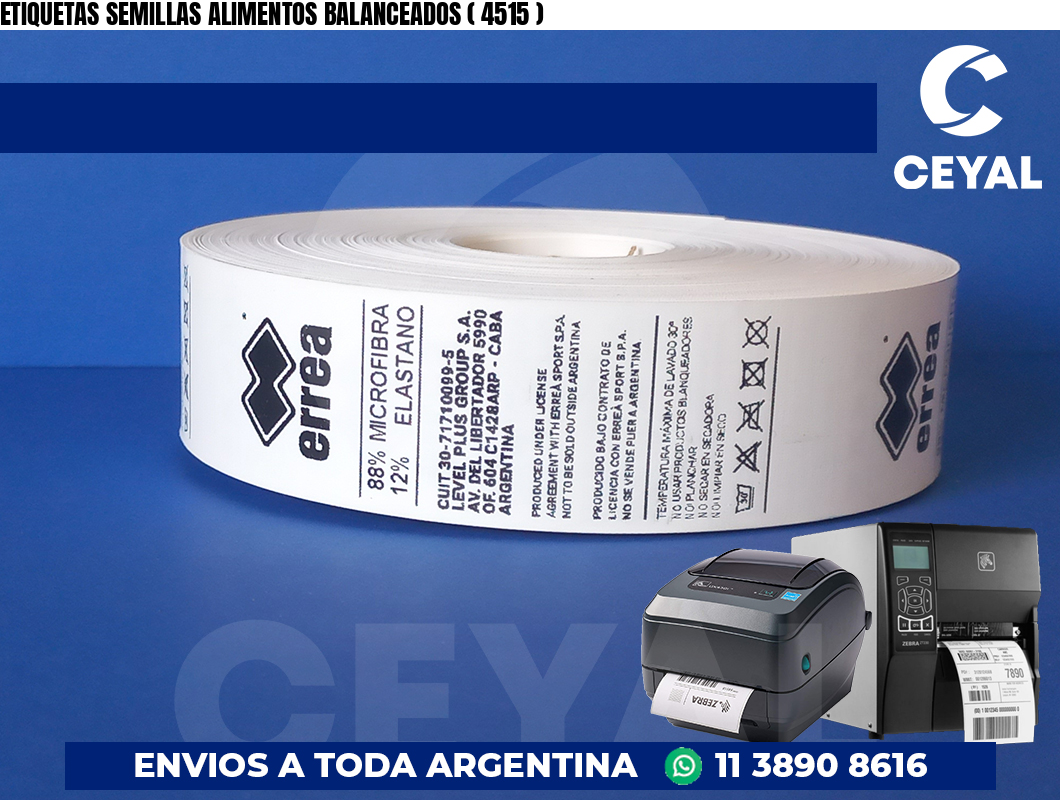 ETIQUETAS SEMILLAS ALIMENTOS BALANCEADOS ( 4515 )