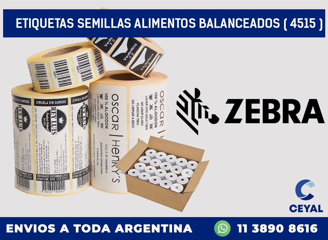 ETIQUETAS SEMILLAS ALIMENTOS BALANCEADOS ( 4515 )