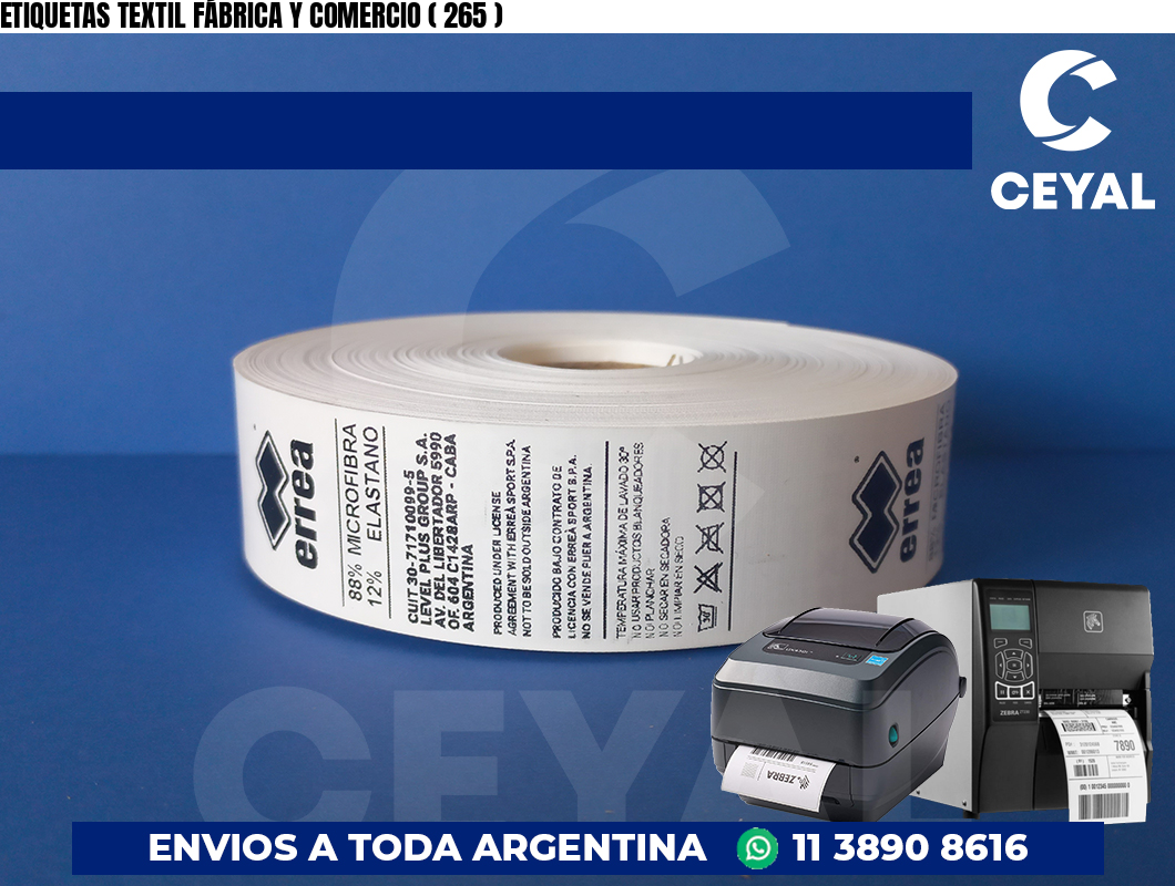 ETIQUETAS TEXTIL FÁBRICA Y COMERCIO ( 265 )