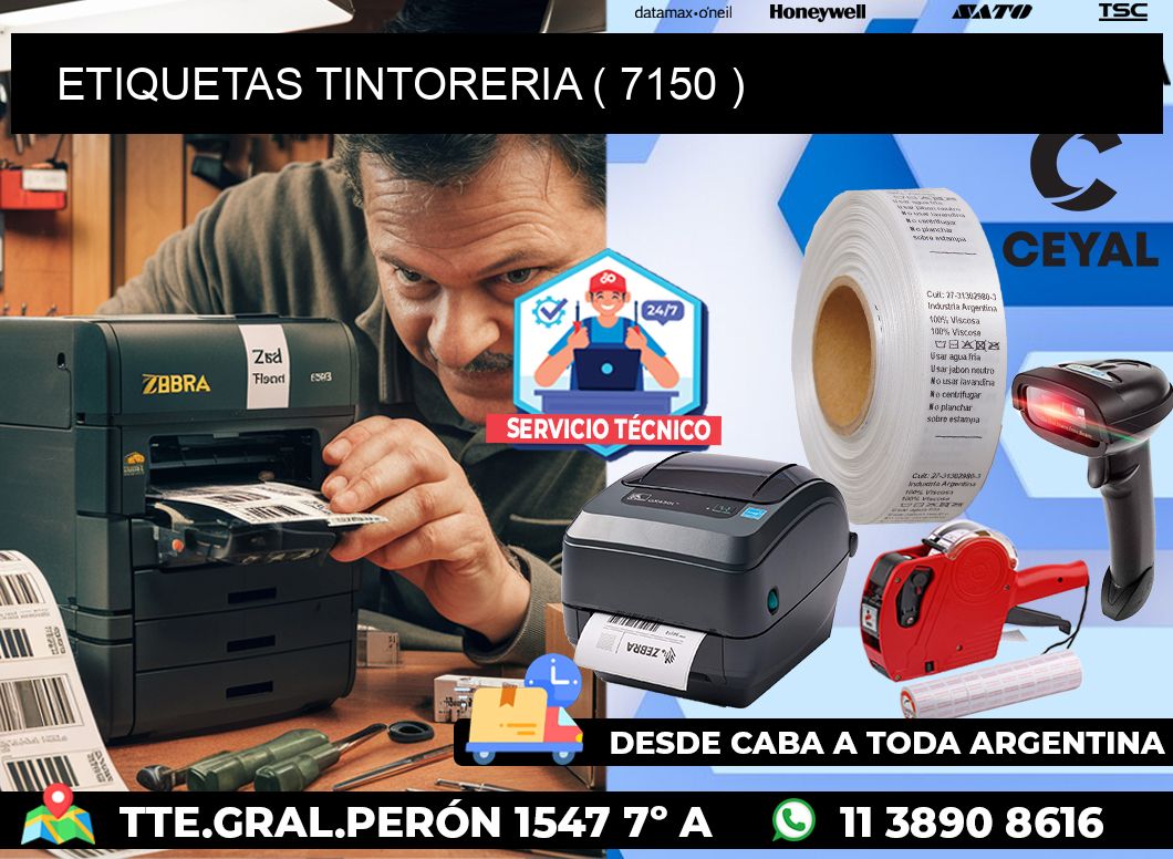 ETIQUETAS TINTORERIA ( 7150 )