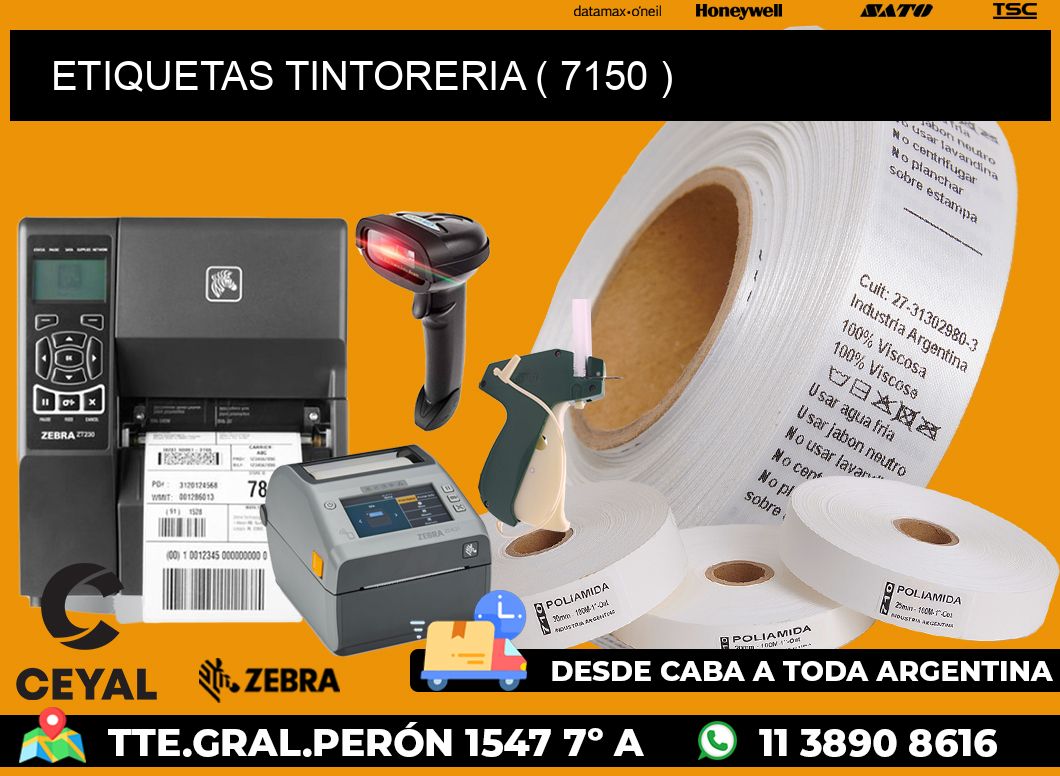 ETIQUETAS TINTORERIA ( 7150 )