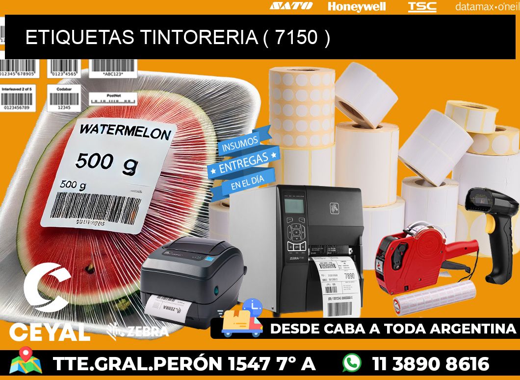 ETIQUETAS TINTORERIA ( 7150 )