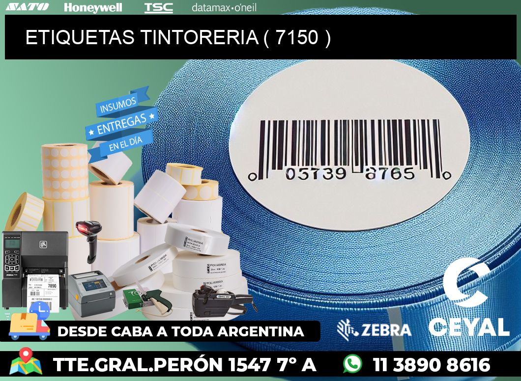 ETIQUETAS TINTORERIA ( 7150 )