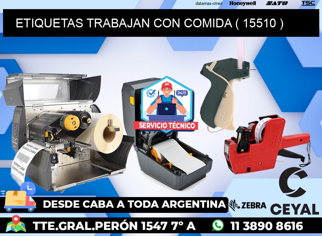 ETIQUETAS TRABAJAN CON COMIDA ( 15510 )