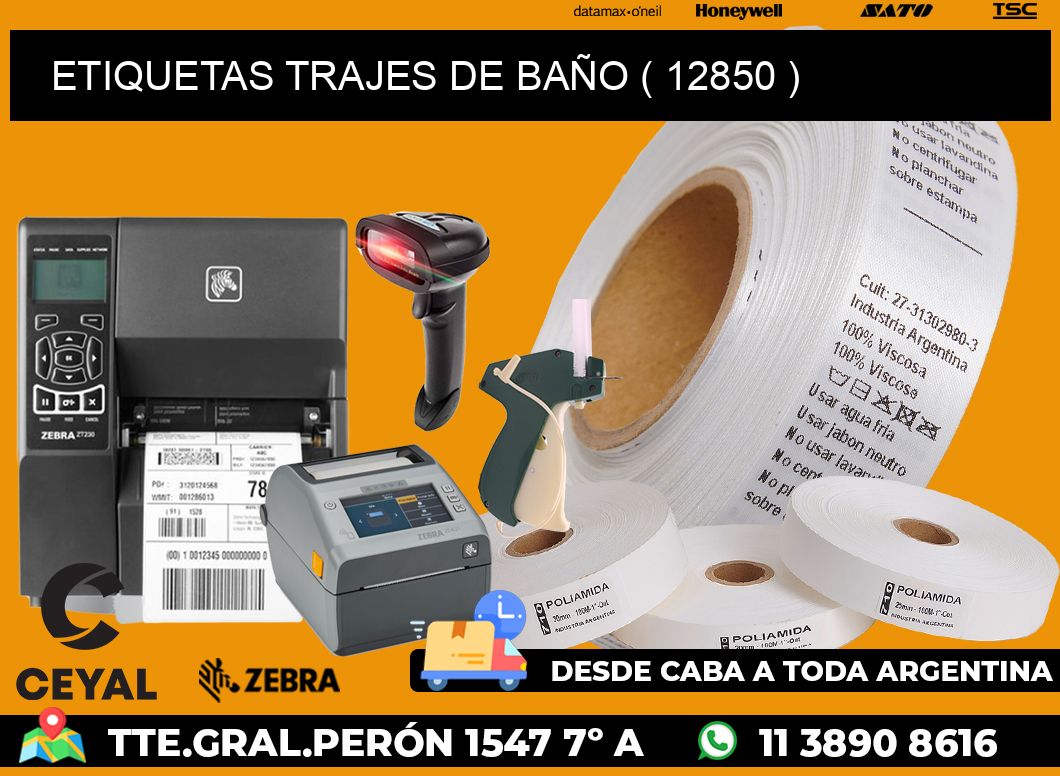 ETIQUETAS TRAJES DE BAÑO ( 12850 )