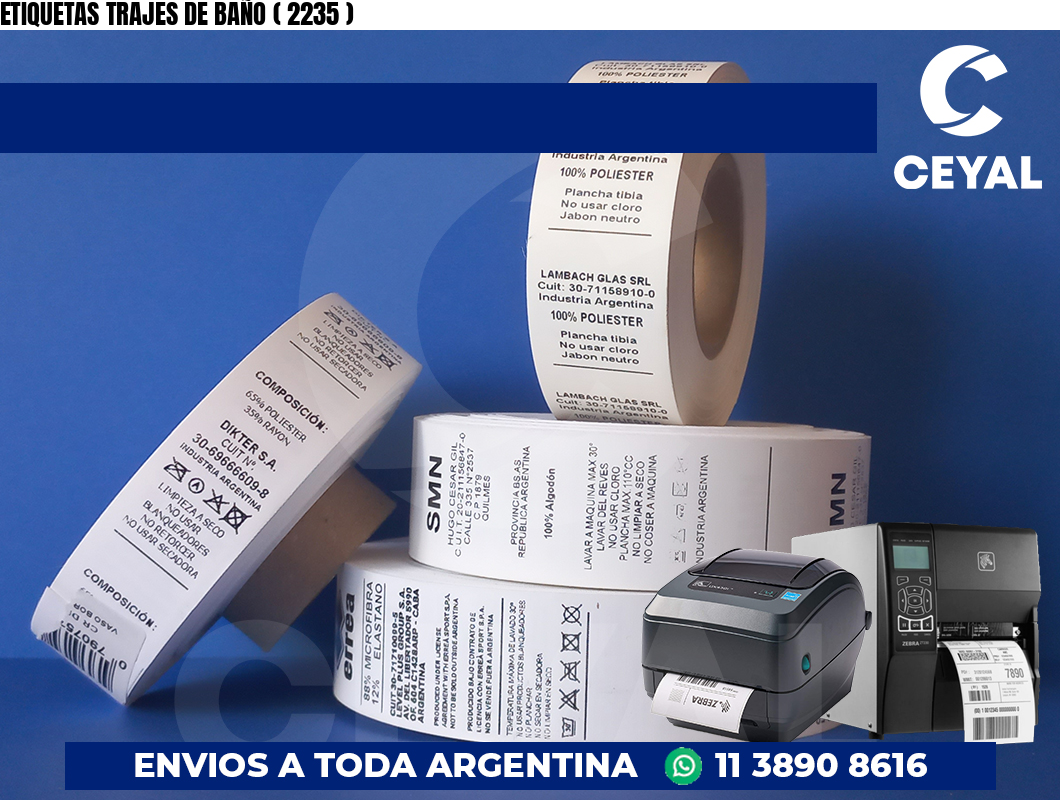 ETIQUETAS TRAJES DE BAÑO ( 2235 )