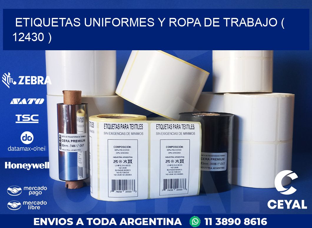 ETIQUETAS UNIFORMES Y ROPA DE TRABAJO ( 12430 )