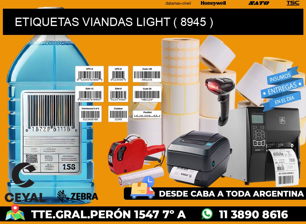 ETIQUETAS VIANDAS LIGHT ( 8945 )