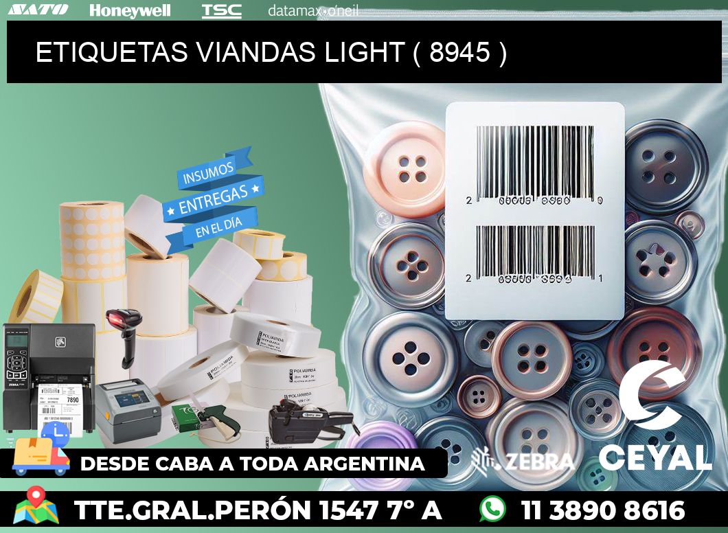 ETIQUETAS VIANDAS LIGHT ( 8945 )