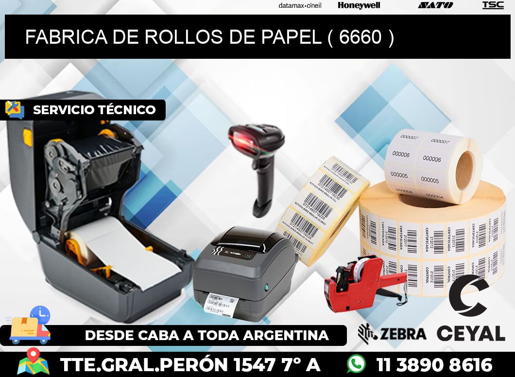 FABRICA DE ROLLOS DE PAPEL ( 6660 )