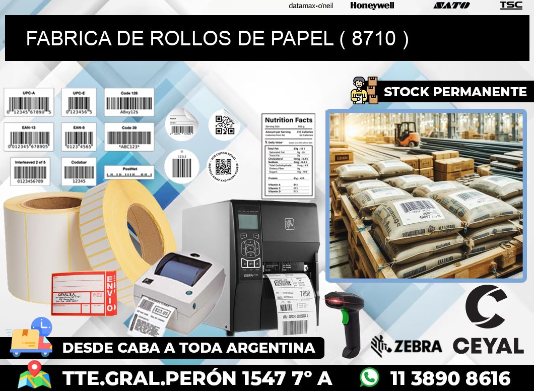 FABRICA DE ROLLOS DE PAPEL ( 8710 )