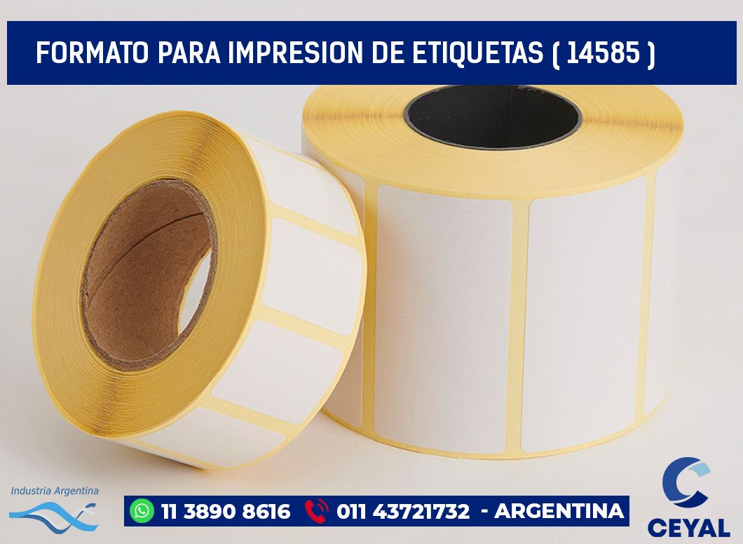 FORMATO PARA IMPRESION DE ETIQUETAS ( 14585 )