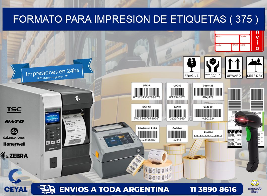 FORMATO PARA IMPRESION DE ETIQUETAS ( 375 )