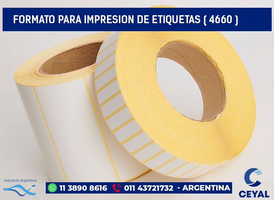 FORMATO PARA IMPRESION DE ETIQUETAS ( 4660 )