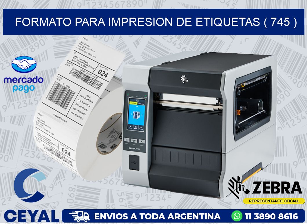 FORMATO PARA IMPRESION DE ETIQUETAS ( 745 )