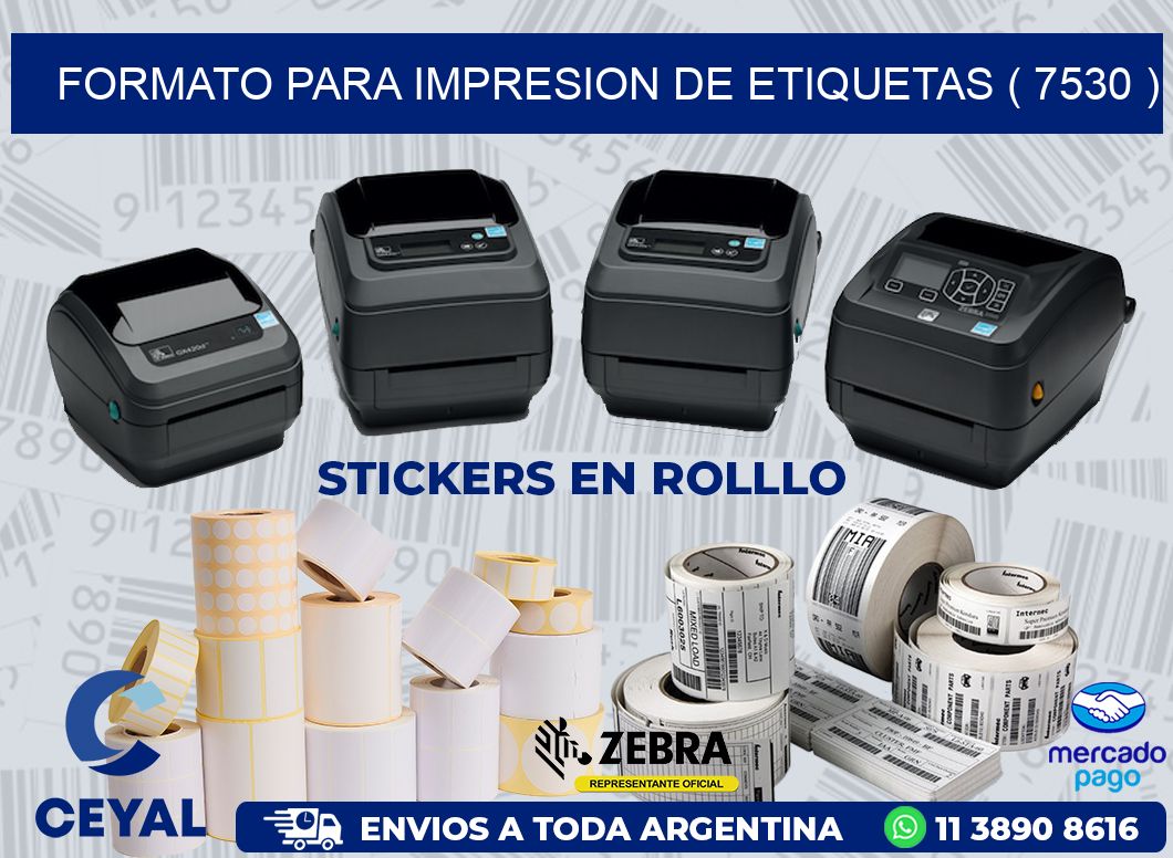 FORMATO PARA IMPRESION DE ETIQUETAS ( 7530 )
