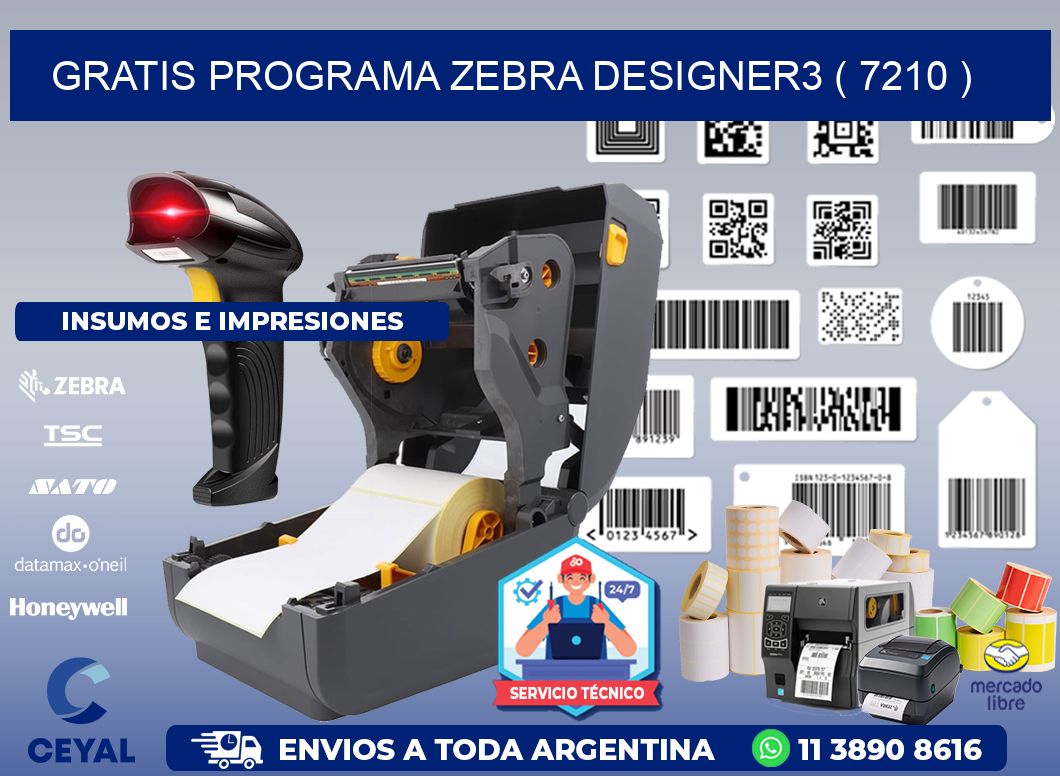 GRATIS PROGRAMA ZEBRA DESIGNER3 ( 7210 )