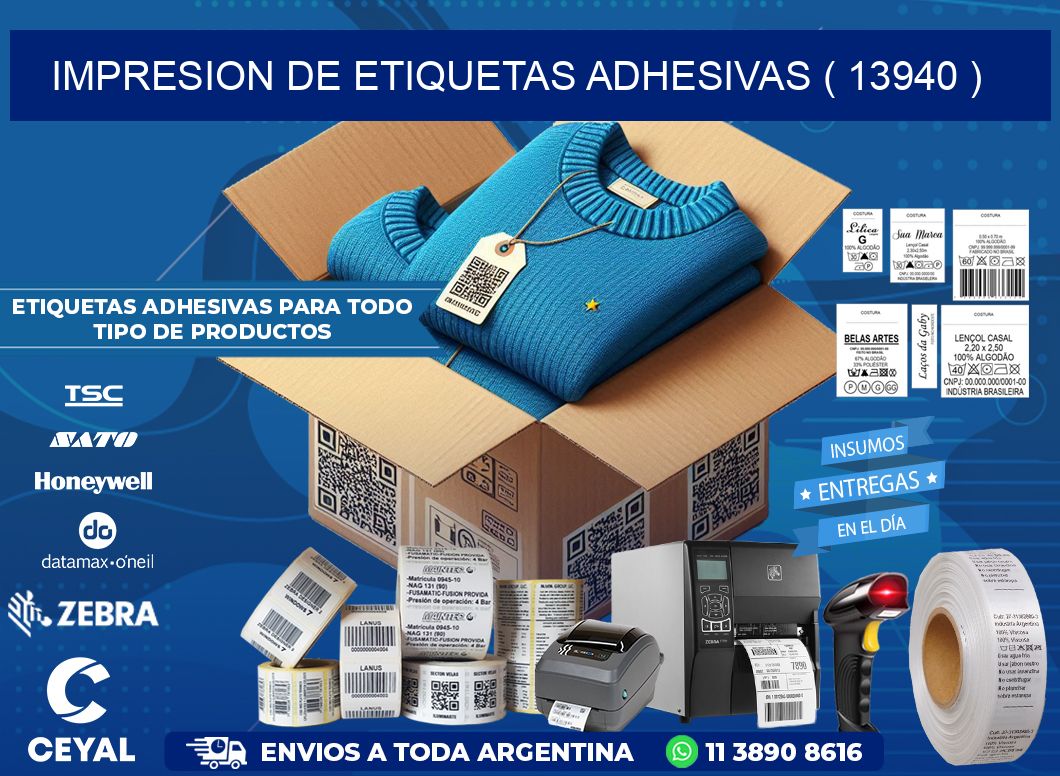 IMPRESION DE ETIQUETAS ADHESIVAS ( 13940 )