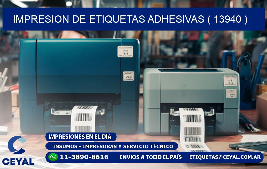 IMPRESION DE ETIQUETAS ADHESIVAS ( 13940 )