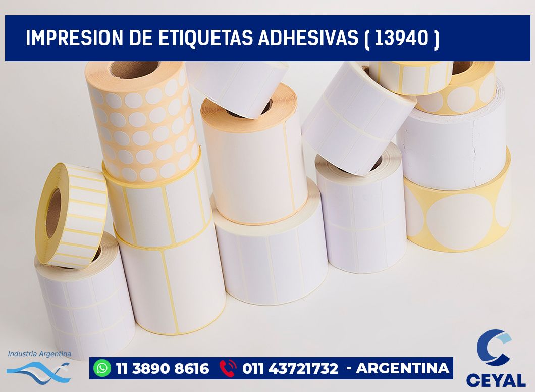 IMPRESION DE ETIQUETAS ADHESIVAS ( 13940 )