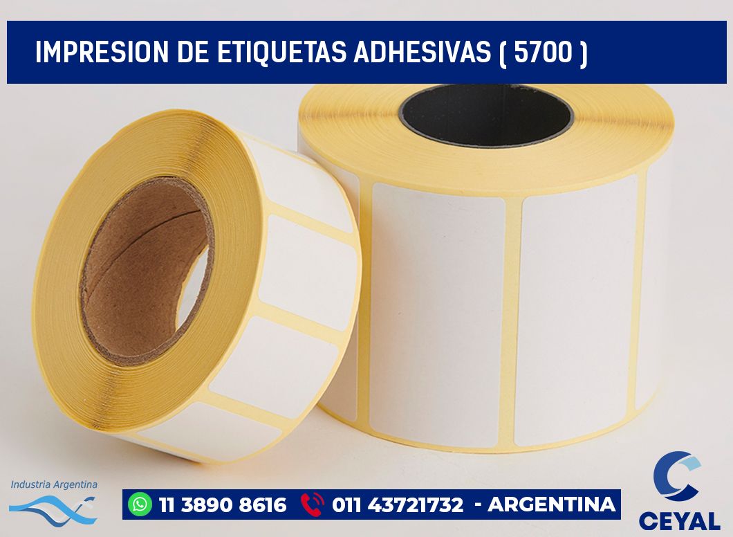 IMPRESION DE ETIQUETAS ADHESIVAS ( 5700 )