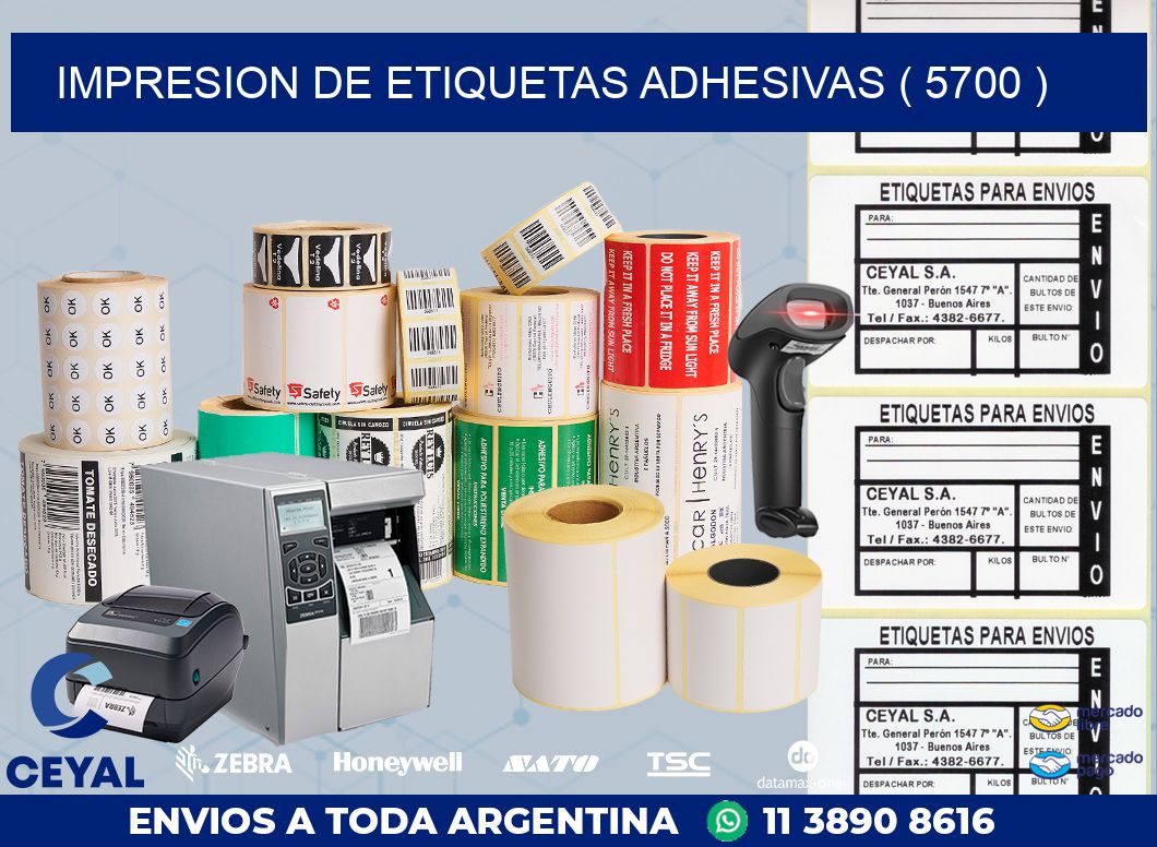 IMPRESION DE ETIQUETAS ADHESIVAS ( 5700 )