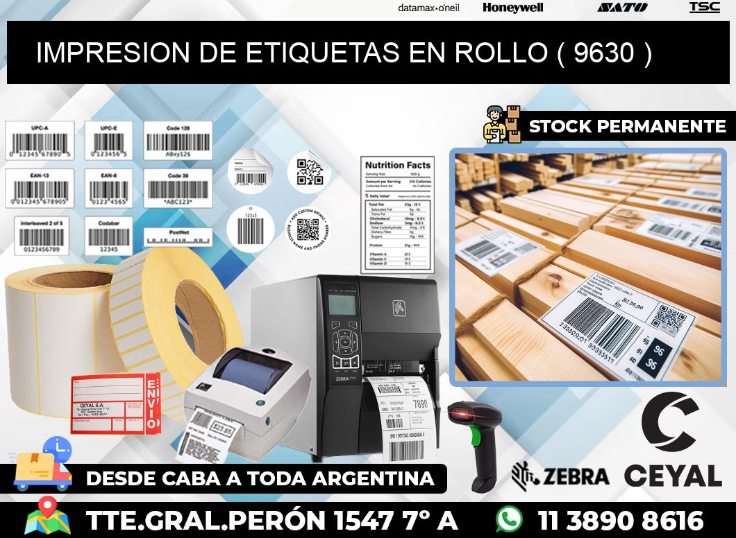 IMPRESION DE ETIQUETAS EN ROLLO ( 9630 )