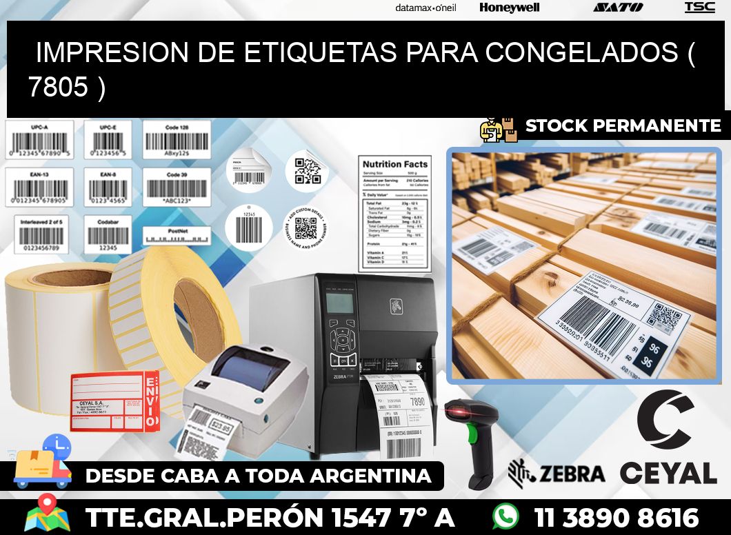 IMPRESION DE ETIQUETAS PARA CONGELADOS ( 7805 )