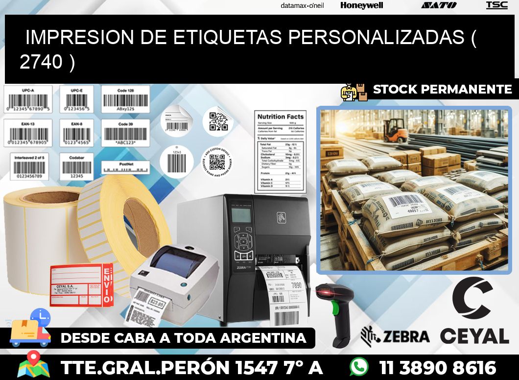 IMPRESION DE ETIQUETAS PERSONALIZADAS ( 2740 )