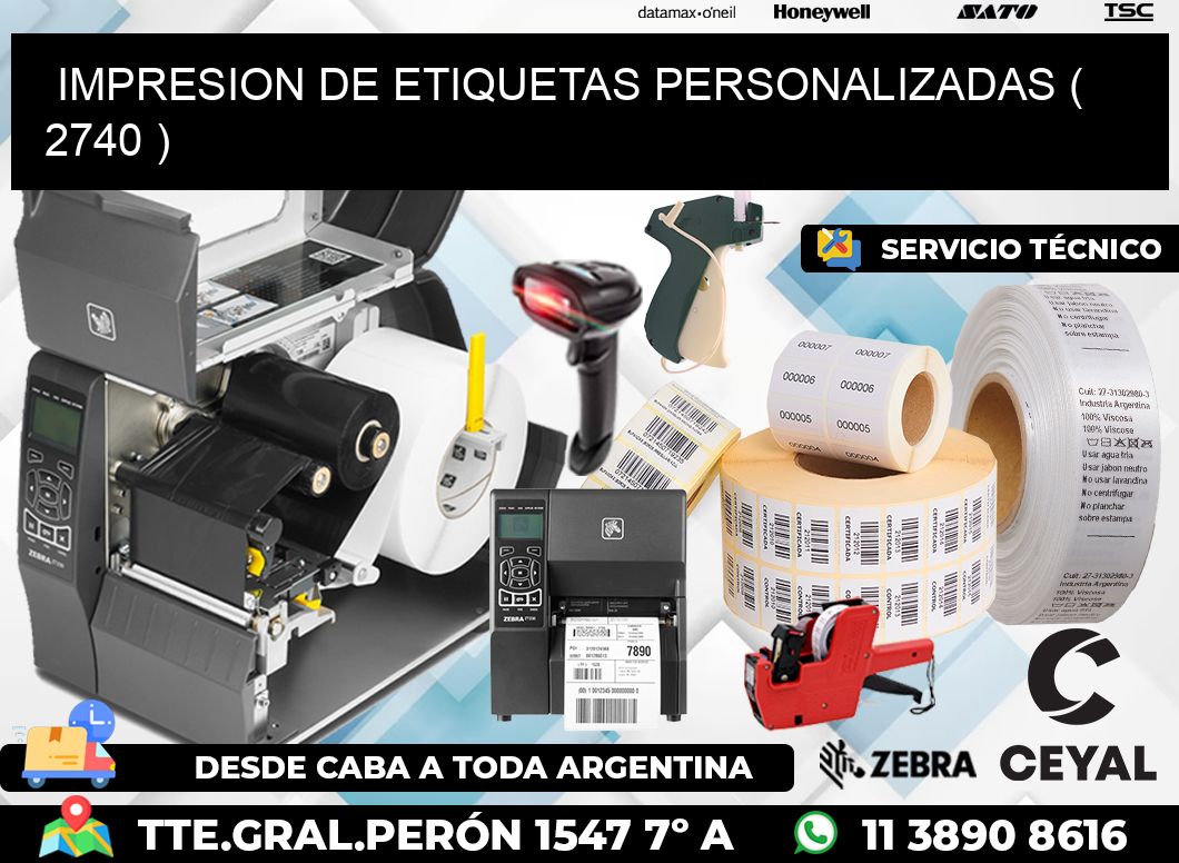 IMPRESION DE ETIQUETAS PERSONALIZADAS ( 2740 )