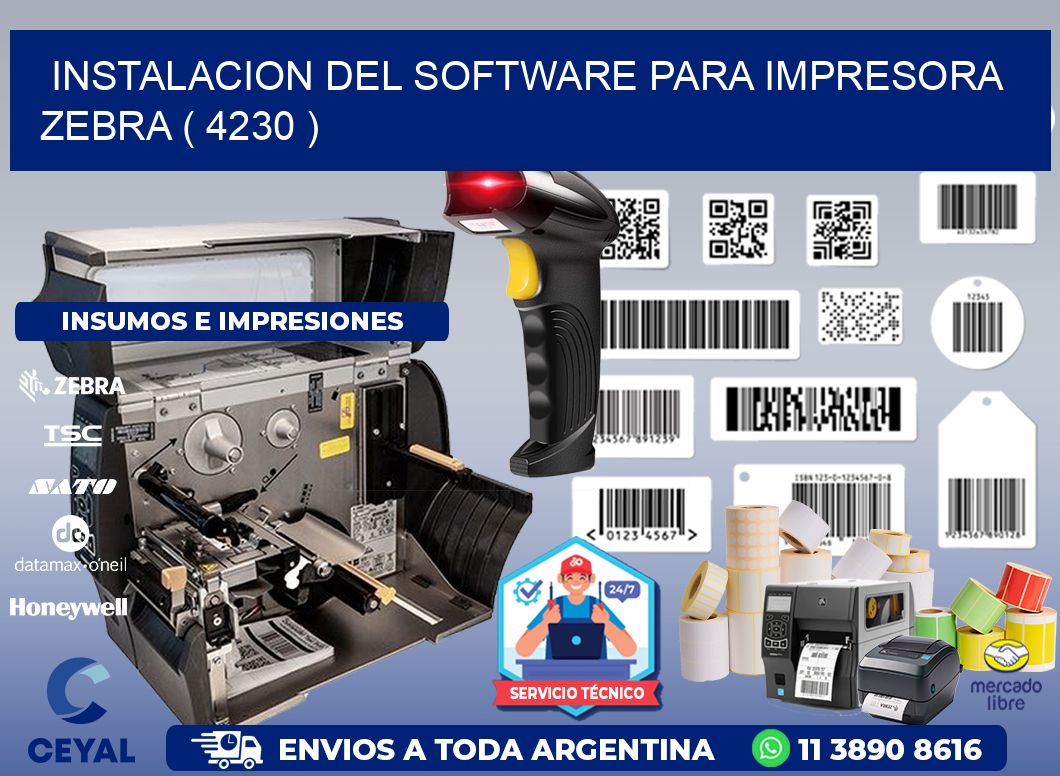 INSTALACION DEL SOFTWARE PARA IMPRESORA ZEBRA ( 4230 )
