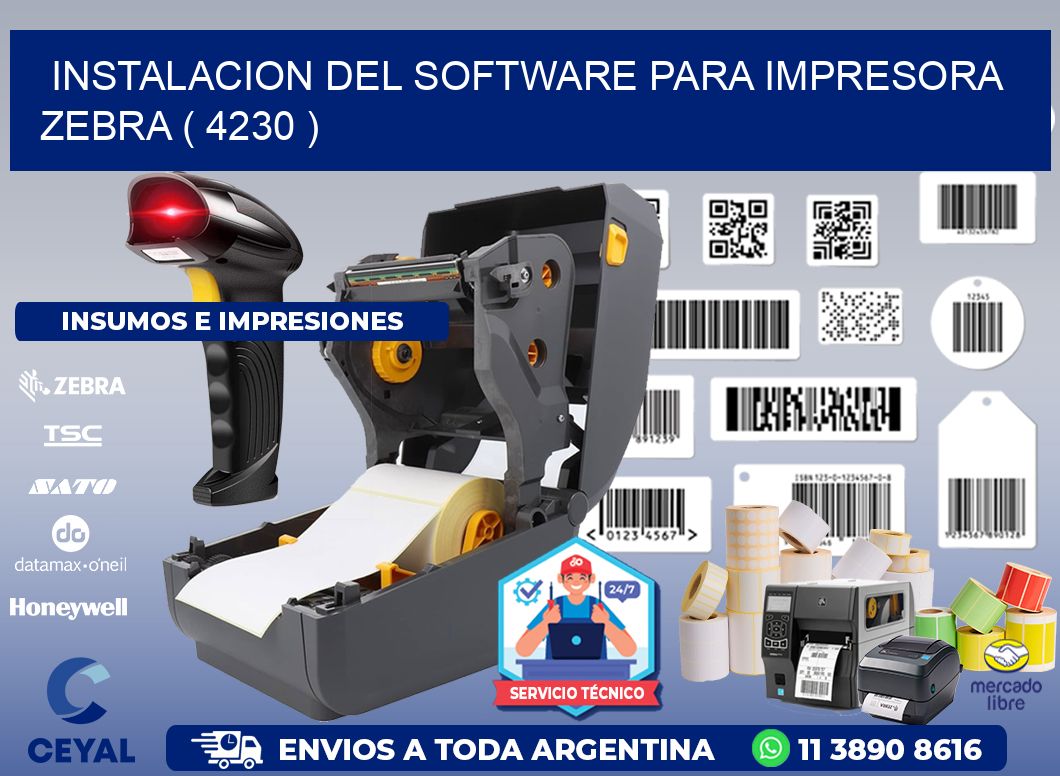 INSTALACION DEL SOFTWARE PARA IMPRESORA ZEBRA ( 4230 )