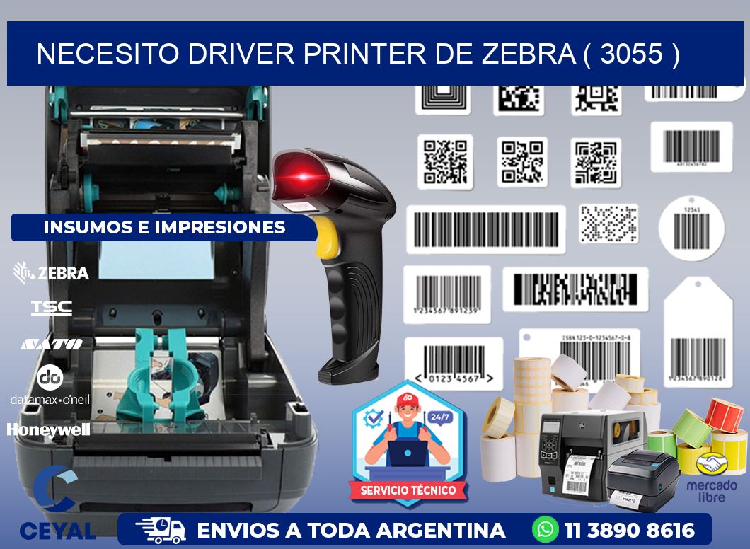 NECESITO DRIVER PRINTER DE ZEBRA ( 3055 )