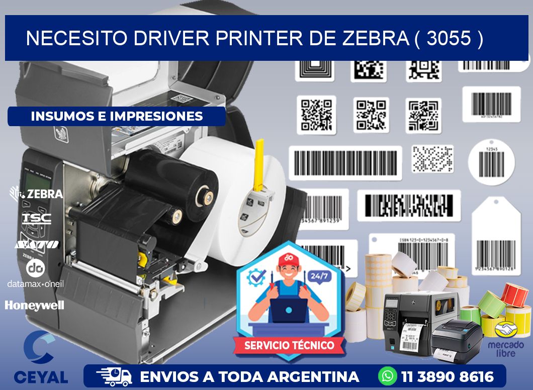 NECESITO DRIVER PRINTER DE ZEBRA ( 3055 )