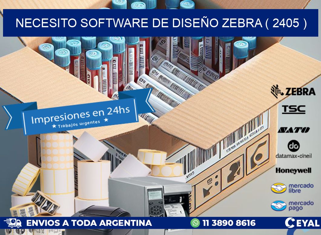NECESITO SOFTWARE DE DISEÑO ZEBRA ( 2405 )