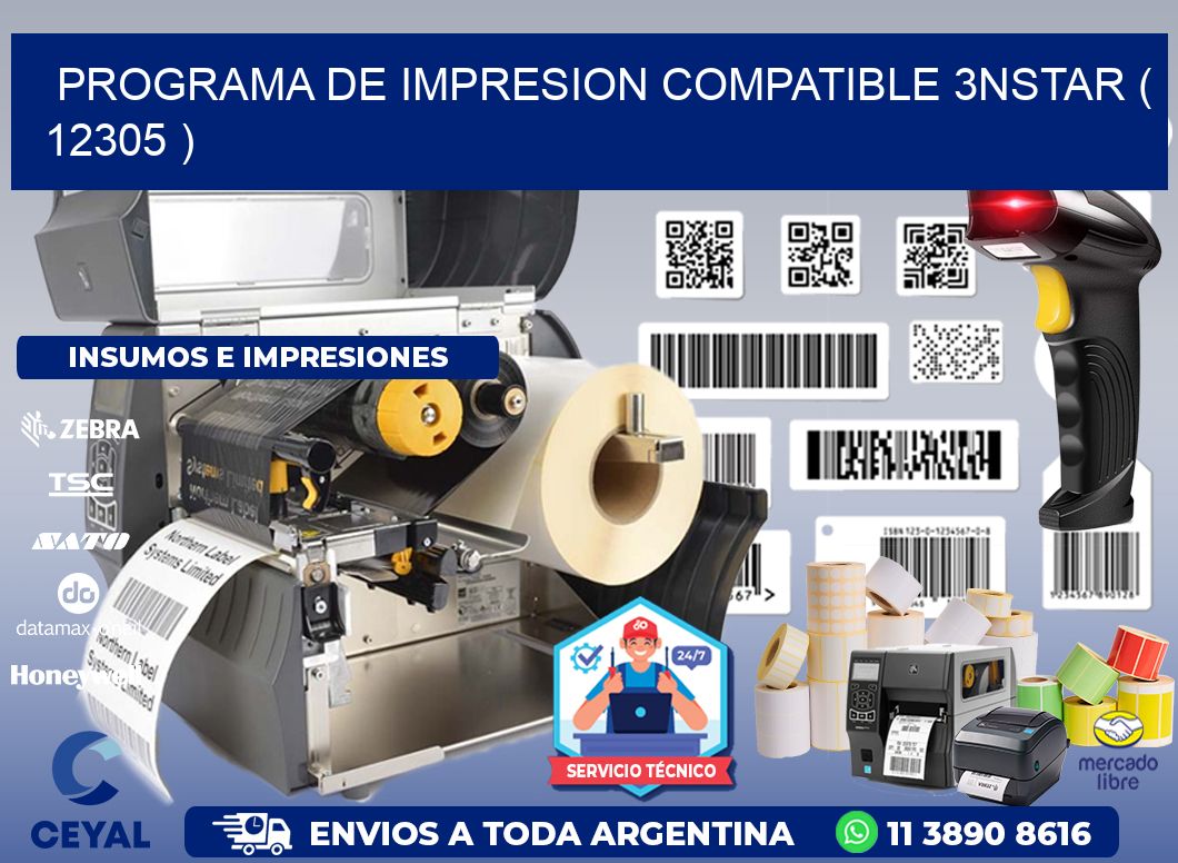 PROGRAMA DE IMPRESION COMPATIBLE 3NSTAR ( 12305 )