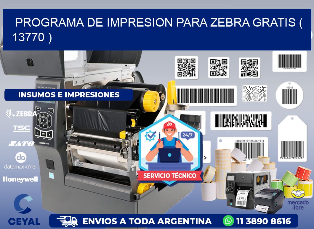 PROGRAMA DE IMPRESION PARA ZEBRA GRATIS ( 13770 )