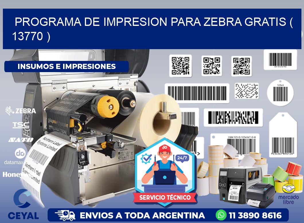 PROGRAMA DE IMPRESION PARA ZEBRA GRATIS ( 13770 )