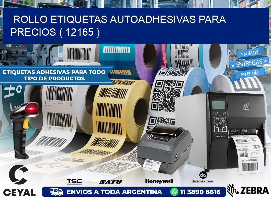 ROLLO ETIQUETAS AUTOADHESIVAS PARA PRECIOS ( 12165 )
