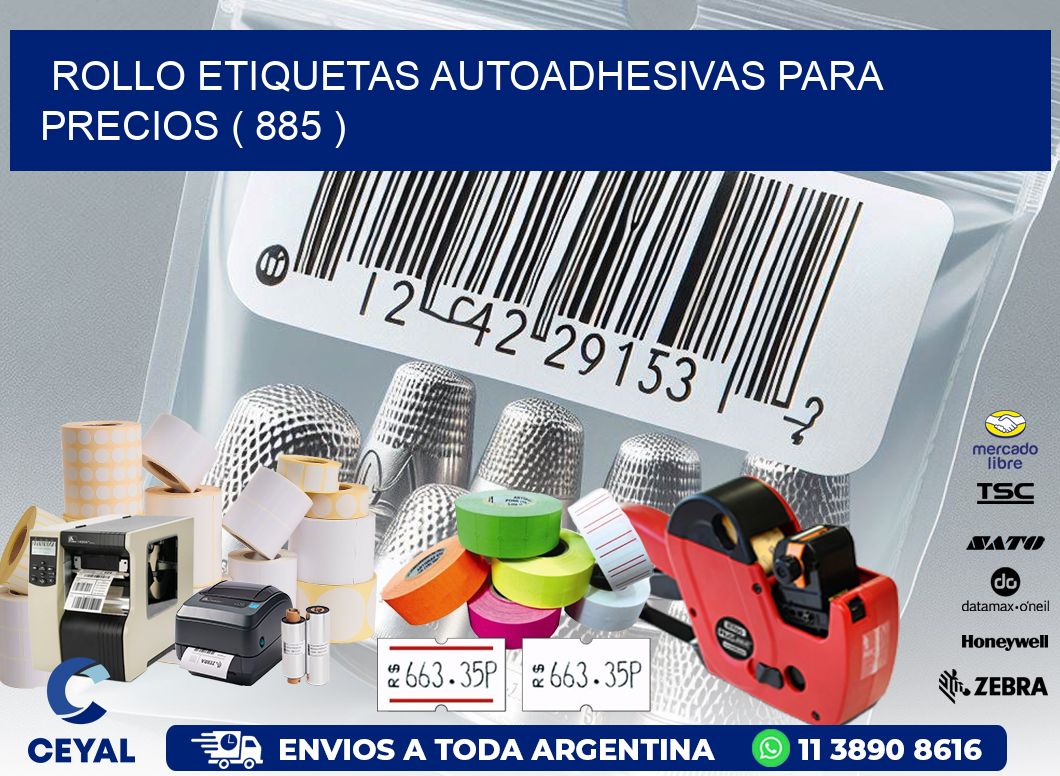 ROLLO ETIQUETAS AUTOADHESIVAS PARA PRECIOS ( 885 )