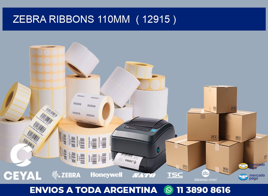 ZEBRA RIBBONS 110MM  ( 12915 )