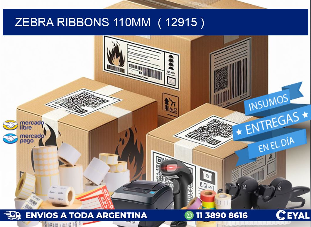 ZEBRA RIBBONS 110MM ( 12915 )