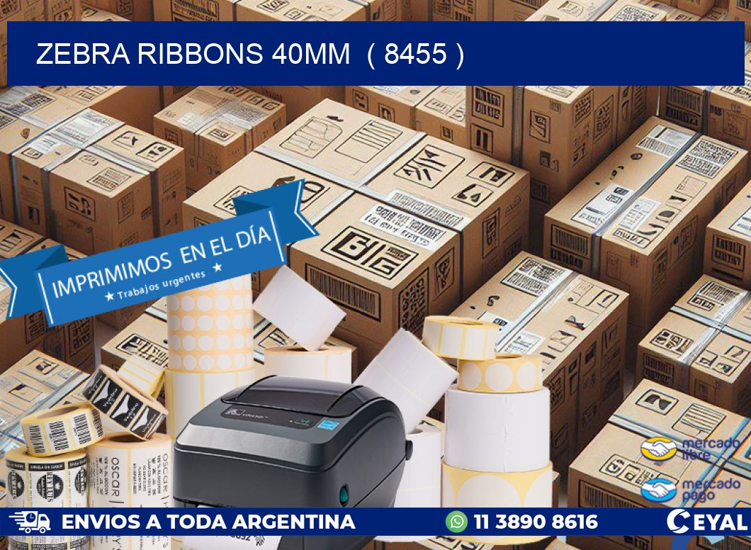 ZEBRA RIBBONS 40MM ( 8455 )