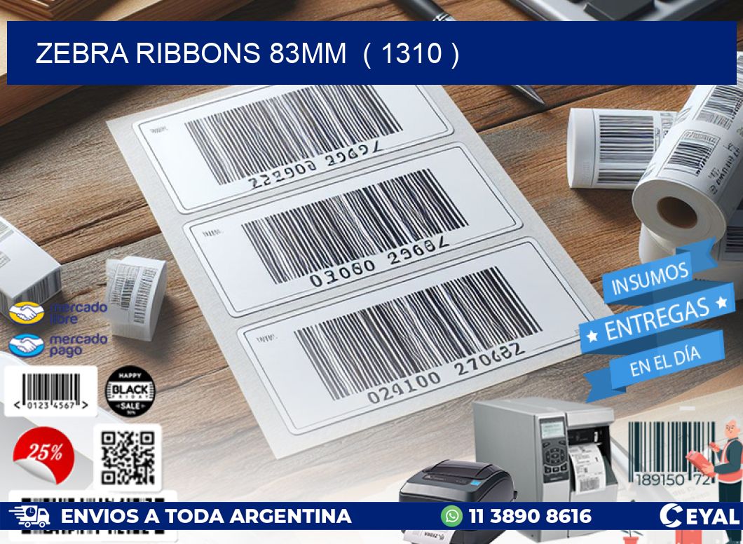 ZEBRA RIBBONS 83MM ( 1310 )