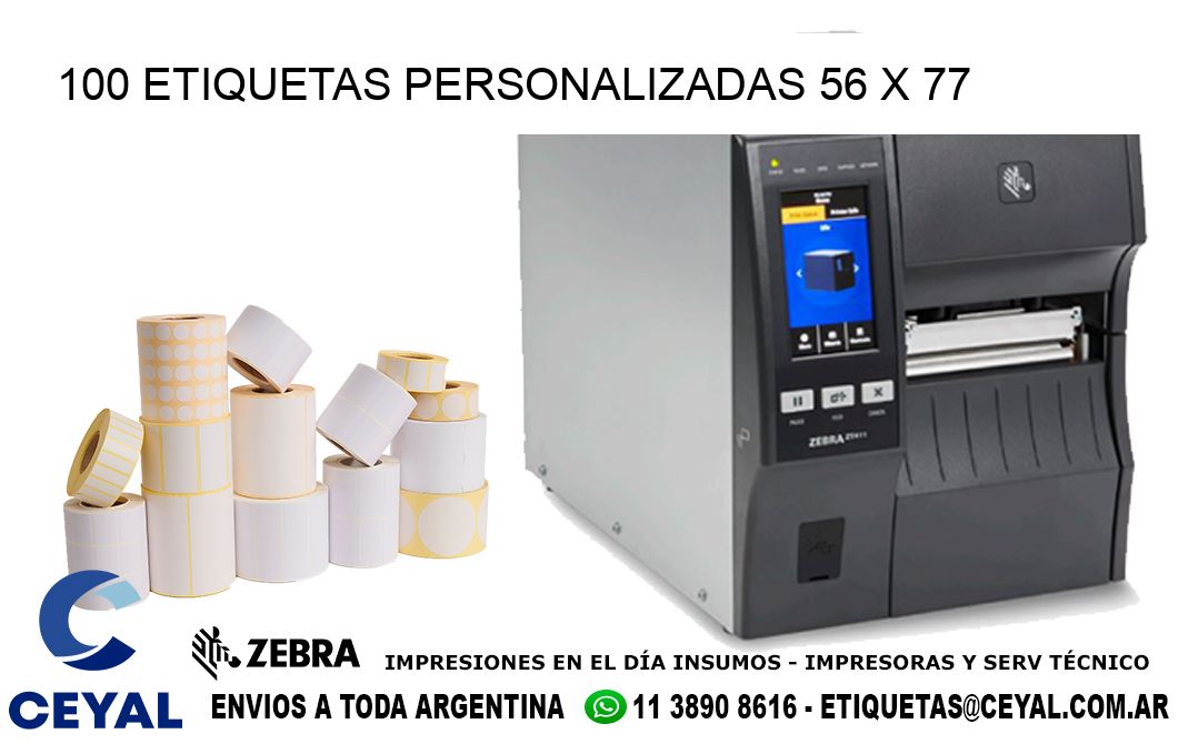 100 ETIQUETAS PERSONALIZADAS 56 x 77