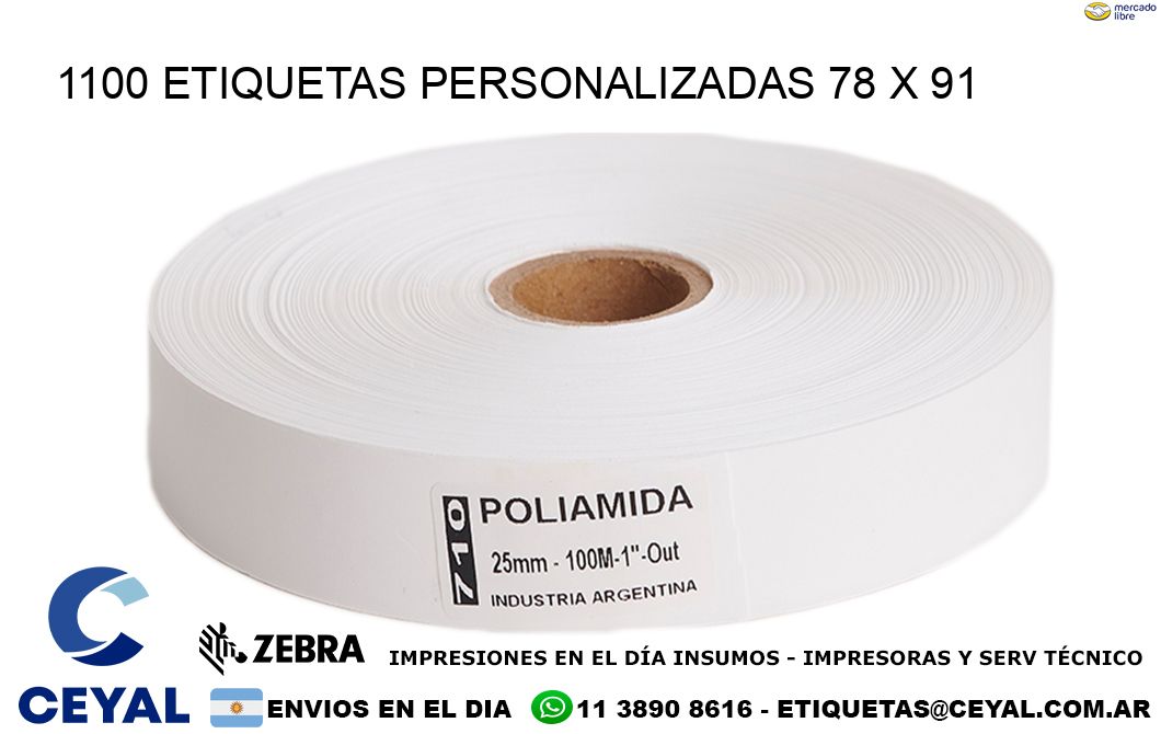 1100 ETIQUETAS PERSONALIZADAS 78 x 91